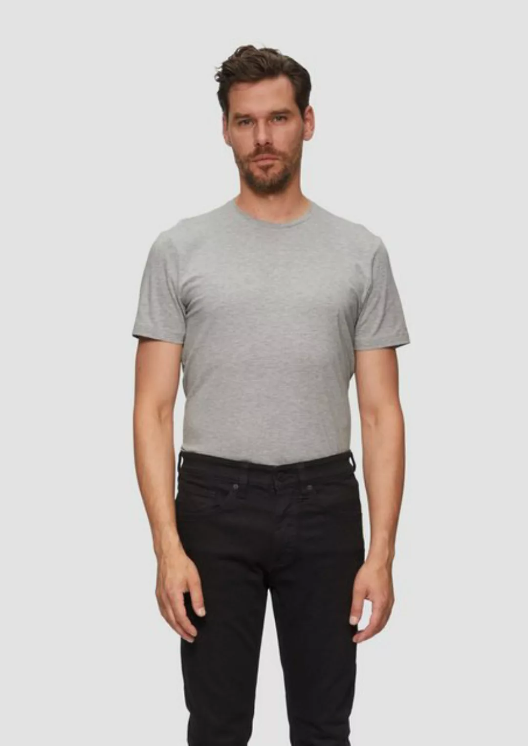 s.Oliver BLACK LABEL Kurzarmshirt T-Shirt aus Baumwollstretch günstig online kaufen