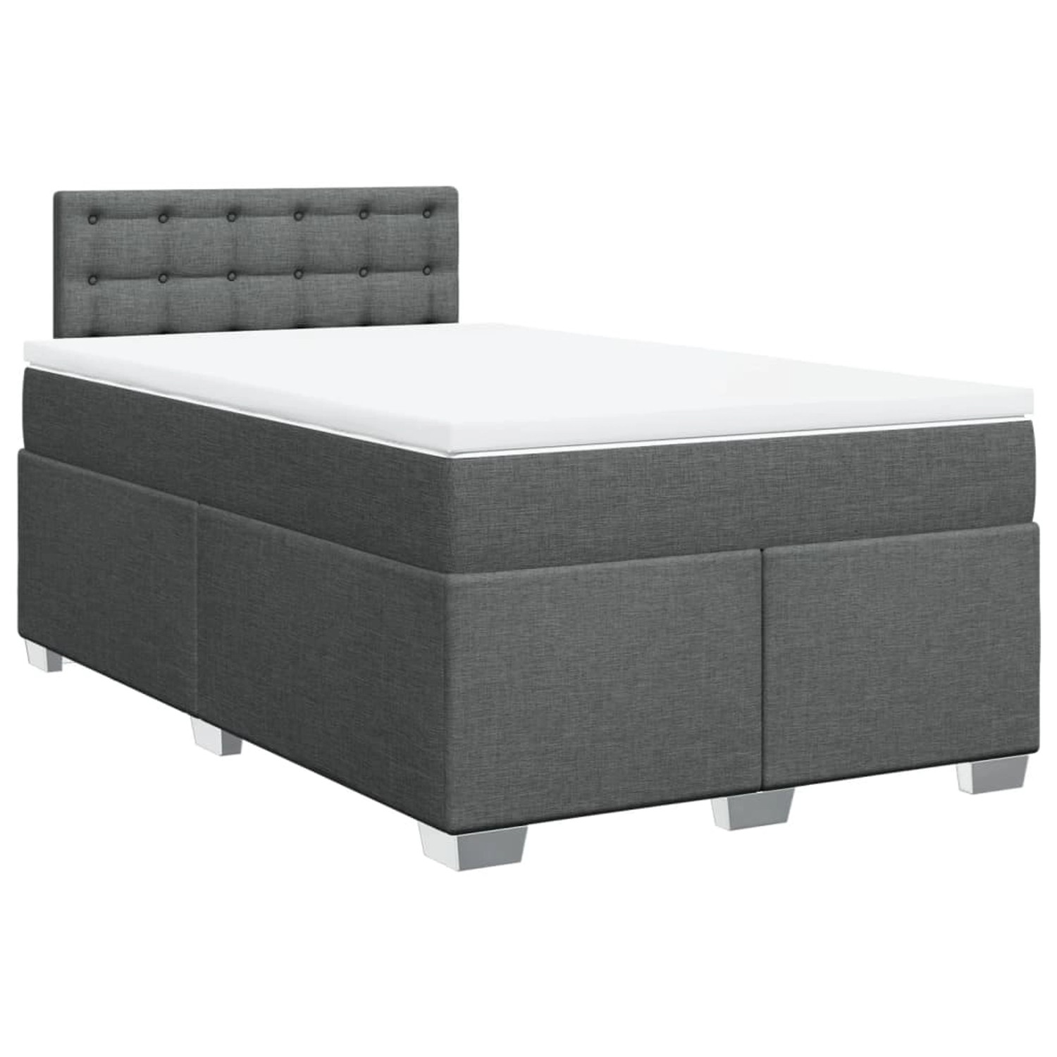 vidaXL Boxspringbett mit Matratze Dunkelgrau 120x190 cm Stoff2097680 günstig online kaufen