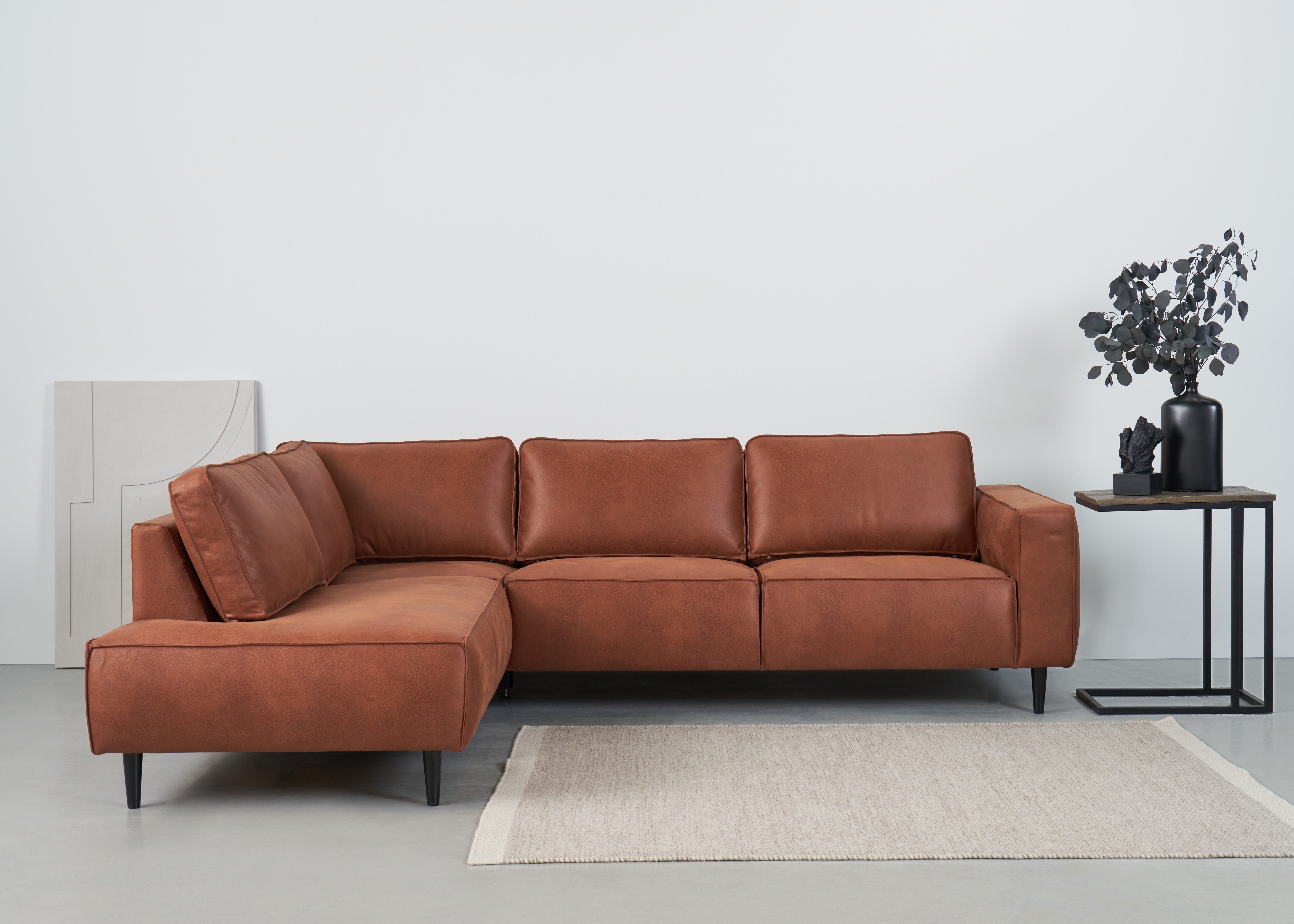 Places of Style Ecksofa "Fumone, Lederoptik oder Soft-Touch Chenille", Brei günstig online kaufen
