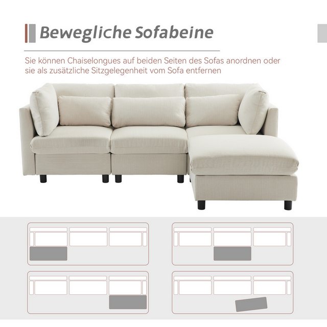 WISHDOR Sofa Schlafsofa, Polstermöbel, Sofa, Dreisitzer-Sofa, Wohnzimmersof günstig online kaufen