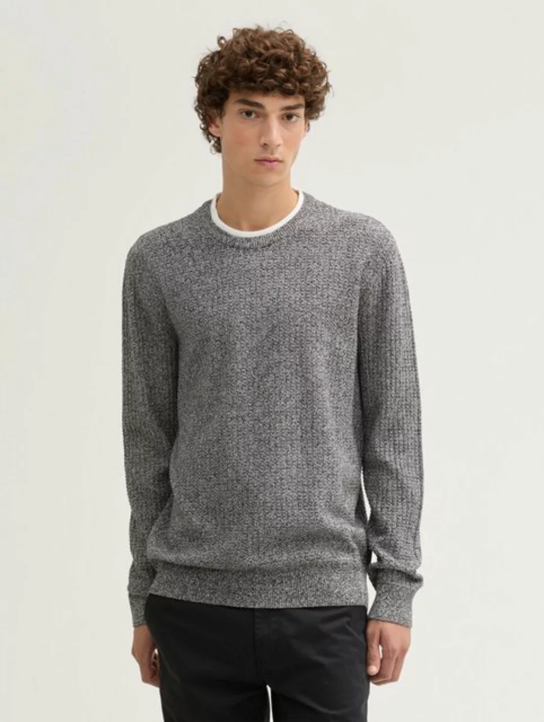 TOM TAILOR Denim Strickpullover in 2-in-1-Look günstig online kaufen