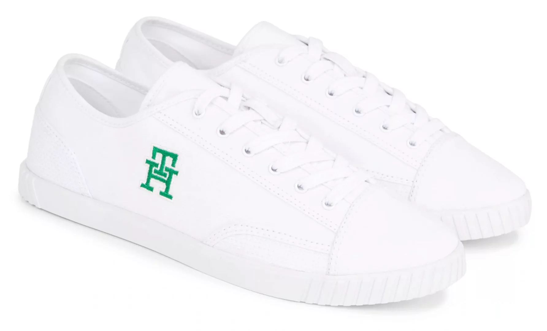 Tommy Hilfiger Sneaker "COMFORT CANVAS SNEAKER", mit farbiger Logostickerei günstig online kaufen