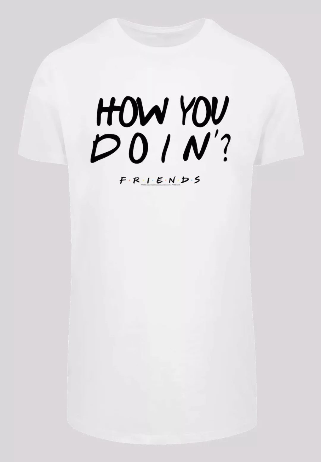 F4NT4STIC Kurzarmshirt "F4NT4STIC Herren Friends How You Doin? -WHT with Sh günstig online kaufen