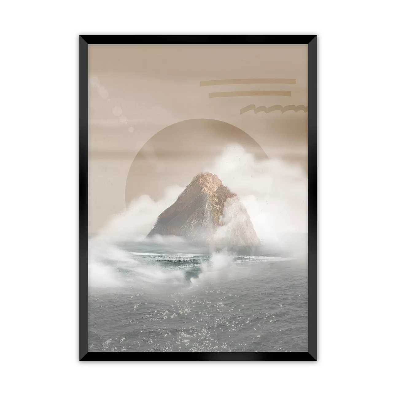 Poster Mountains, 21 x  30 cm, Rahmen wählen: schwarz günstig online kaufen