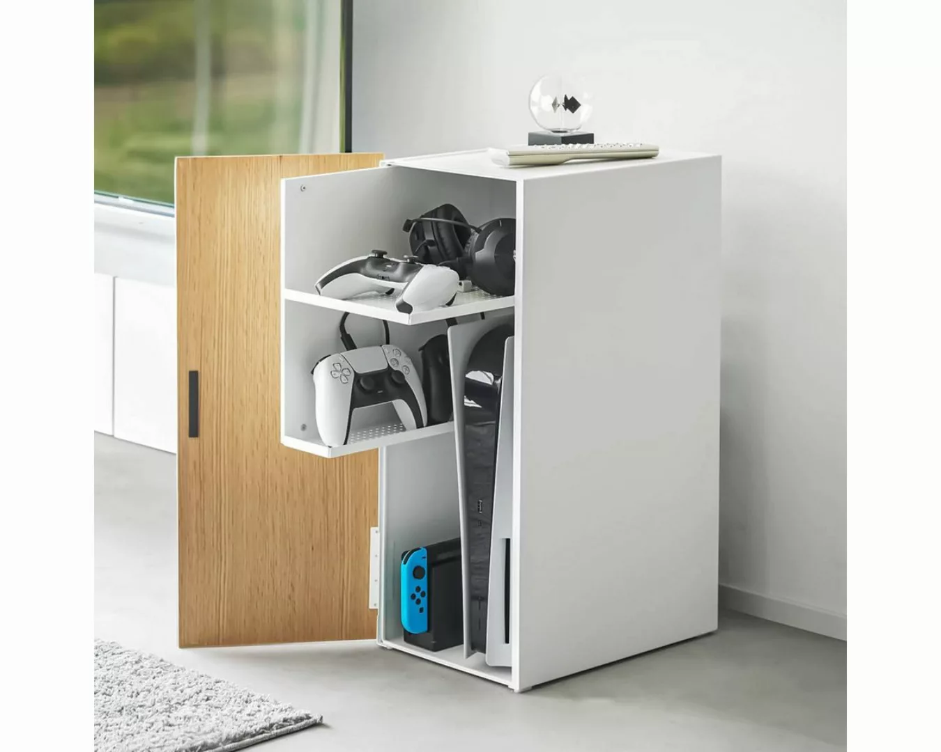 Yamazaki Beistellschrank "Tower" Schrank für Spielekonsole 24x60x36cm zur O günstig online kaufen