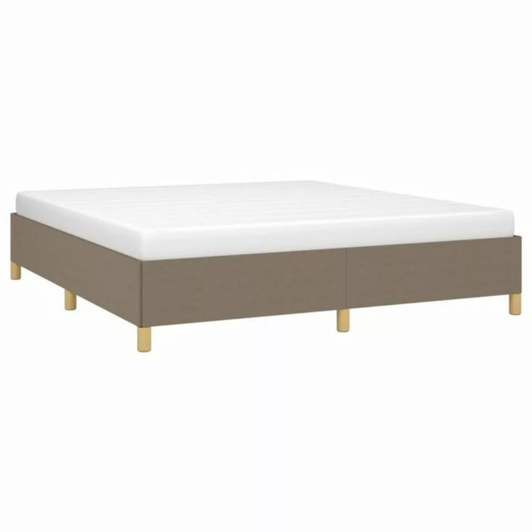 vidaXL Bett Bettgestell ohne Matratze Taupe 180x200 cm Stoff günstig online kaufen