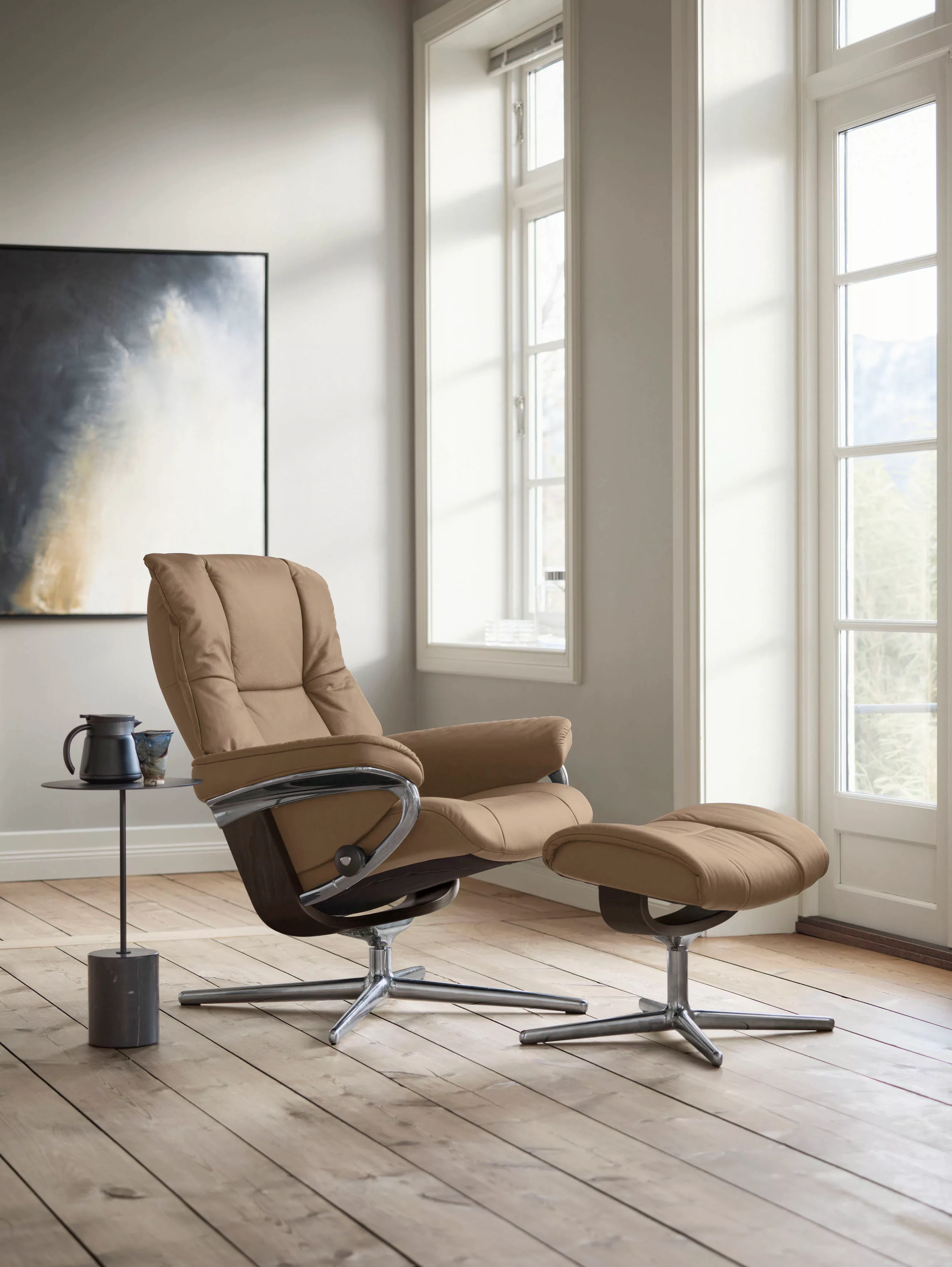 Stressless Fußhocker "Mayfair", mit Cross Base, Größe S, M & L, Holzakzent günstig online kaufen