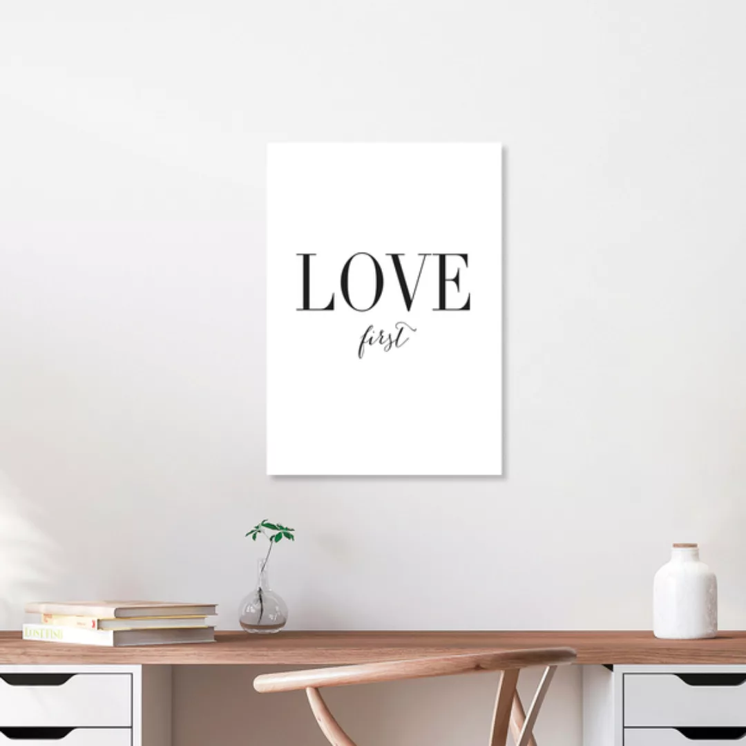 Poster / Leinwandbild - Love First günstig online kaufen