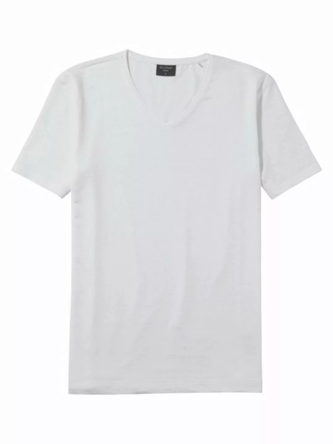 OLYMP V-Shirt Casual aus Leinenmischung günstig online kaufen