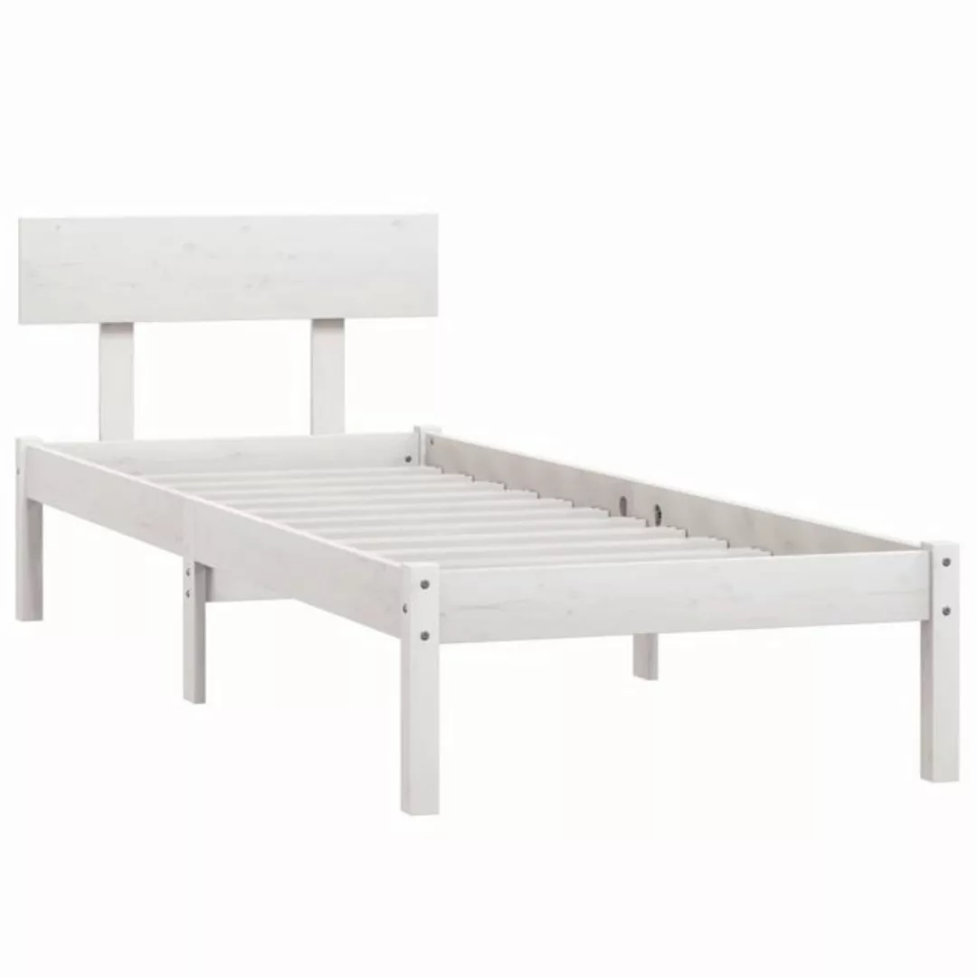 vidaXL Bett Massivholzbett Weiß 75x190 cm günstig online kaufen