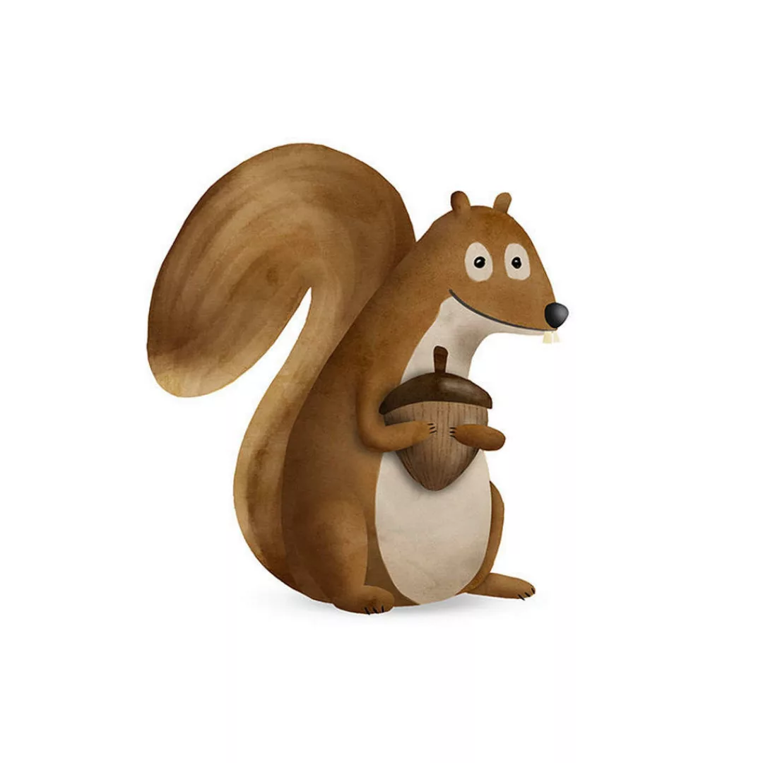 Komar Wandbild Cute Animal Squirrel Eichhörnchen B/L: ca. 50x70 cm günstig online kaufen