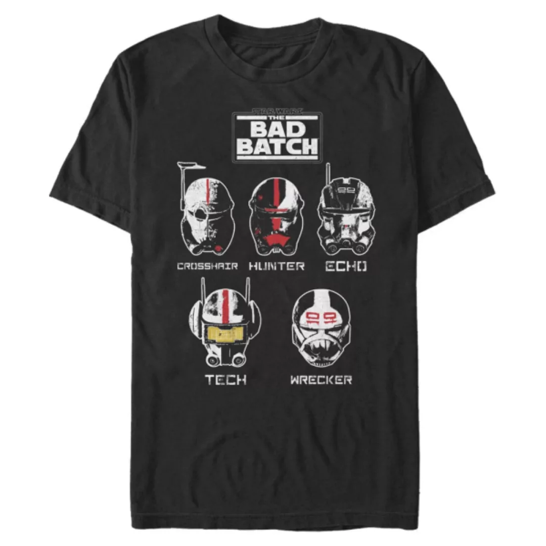 Star Wars - The Bad Batch - Textbook Helmet Group - Männer T-Shirt günstig online kaufen