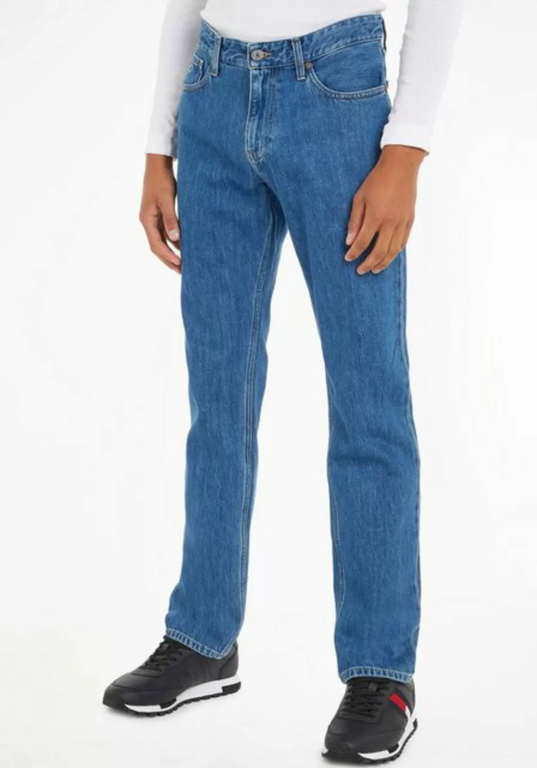 Tommy Jeans Straight-Jeans RYAN RGLR STRGHT mit Tommy Jeans Stitching am Mü günstig online kaufen