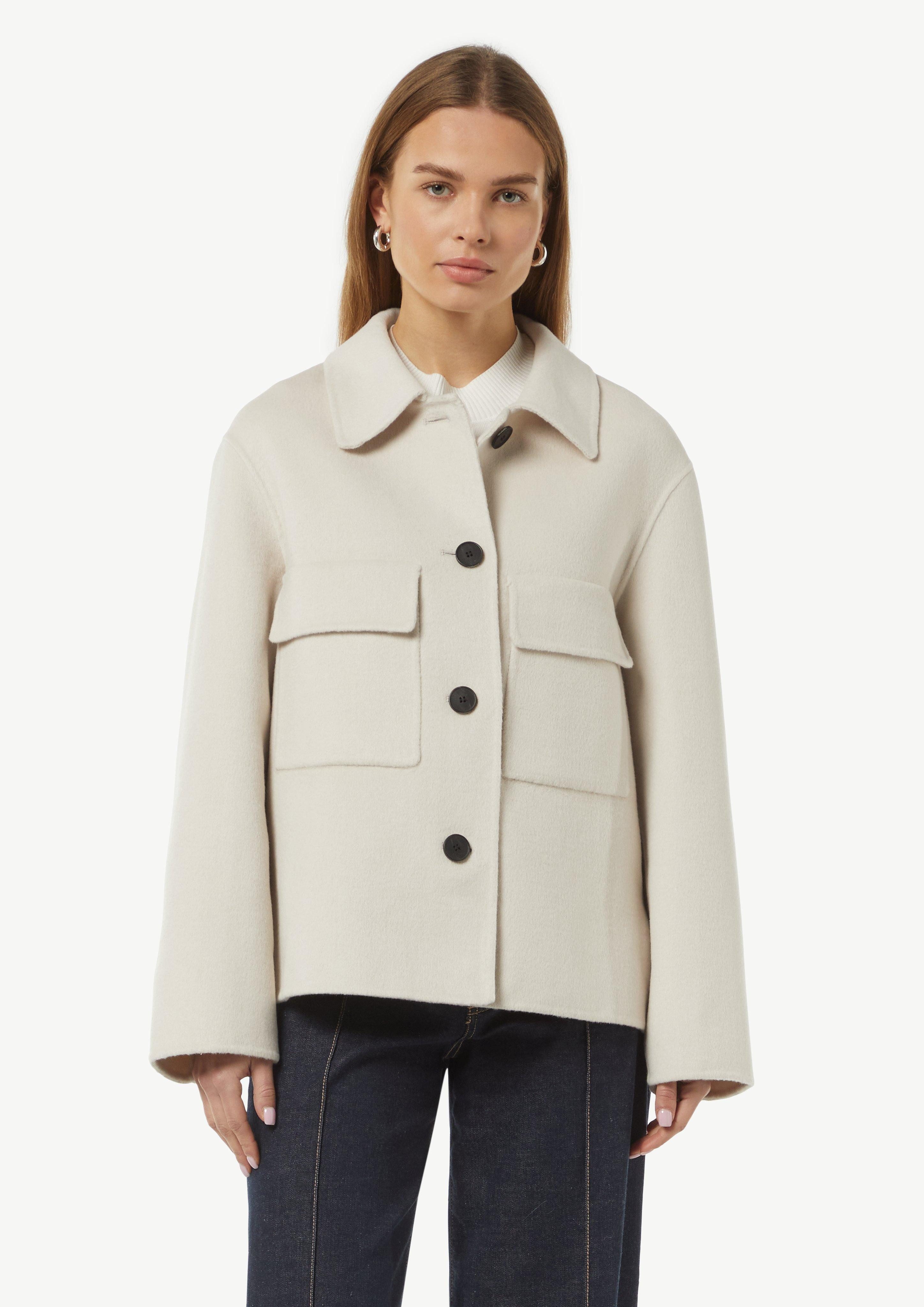 Comma Kurzjacke Weiche Hemdjacke aus Wollmix günstig online kaufen