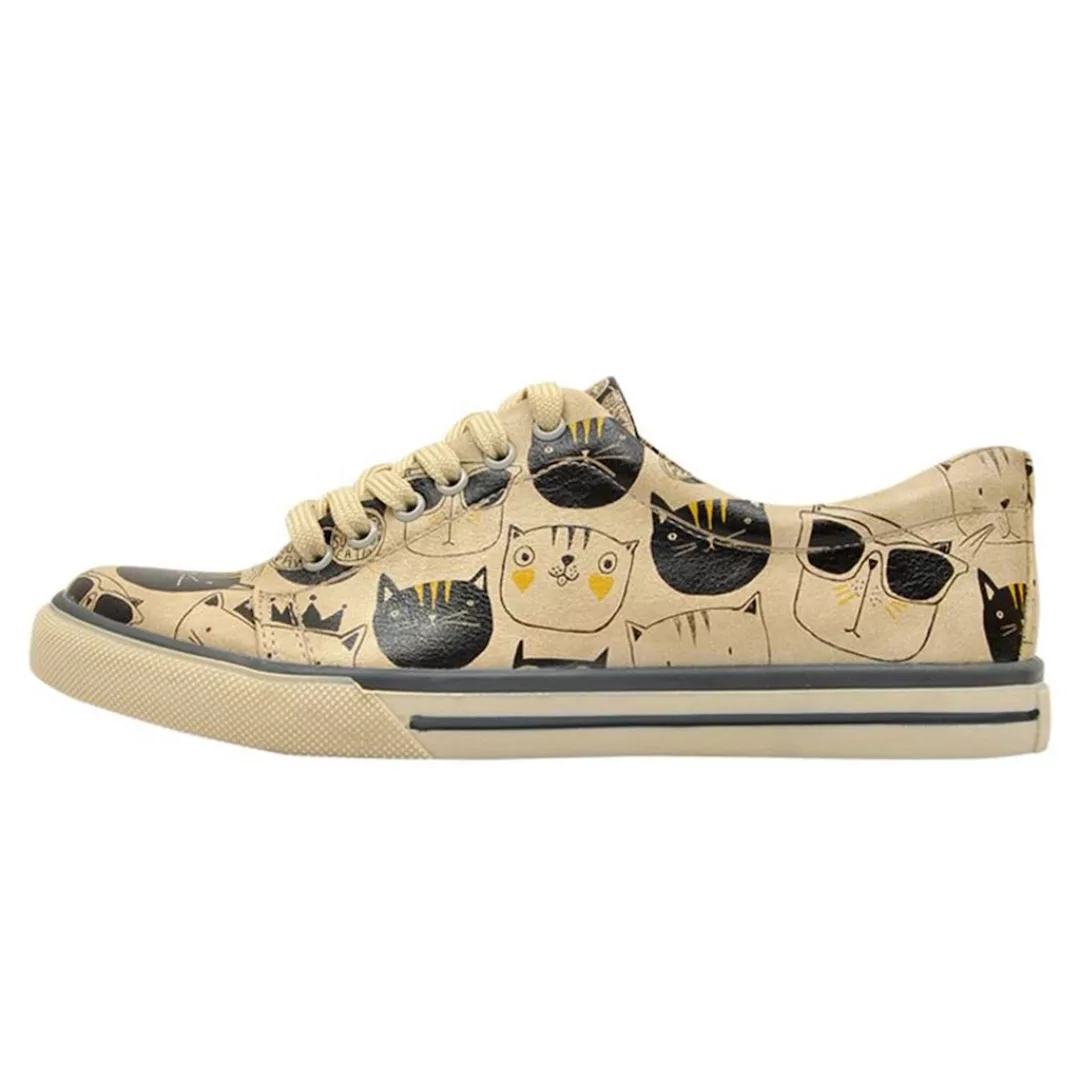 DOGO Sneaker "Damen Sneaker Monochrome Cats Vegan Damen Sneaker / female", günstig online kaufen