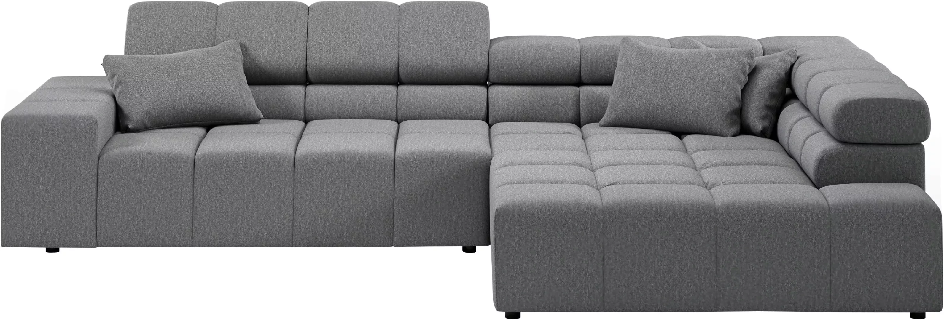 INOSIGN Ecksofa Ancona incl. Kopfteilverstellung, Zierkissen Breite 319cm, günstig online kaufen