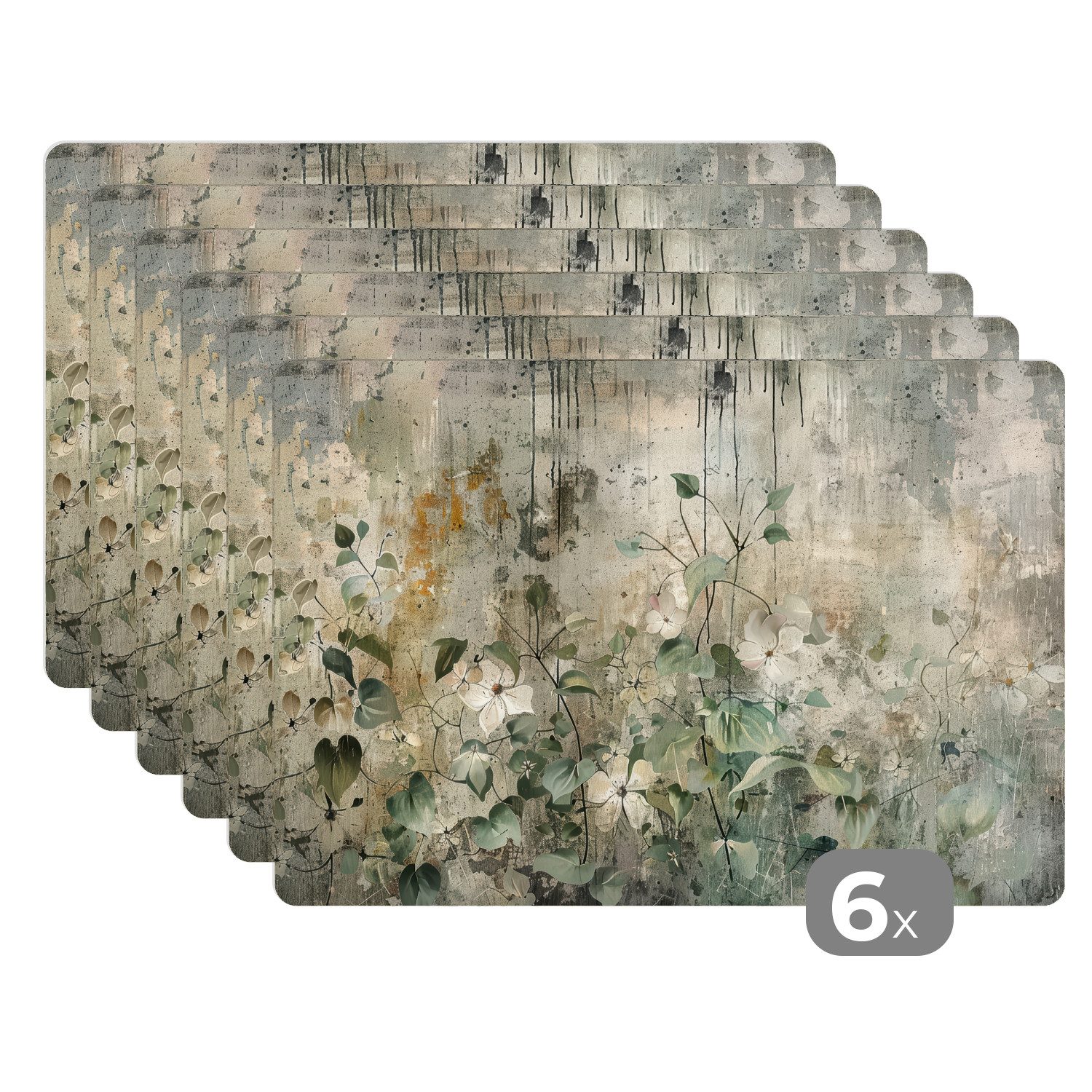 MuchoWow Platzset Blumen - Blätter - günstig online kaufen