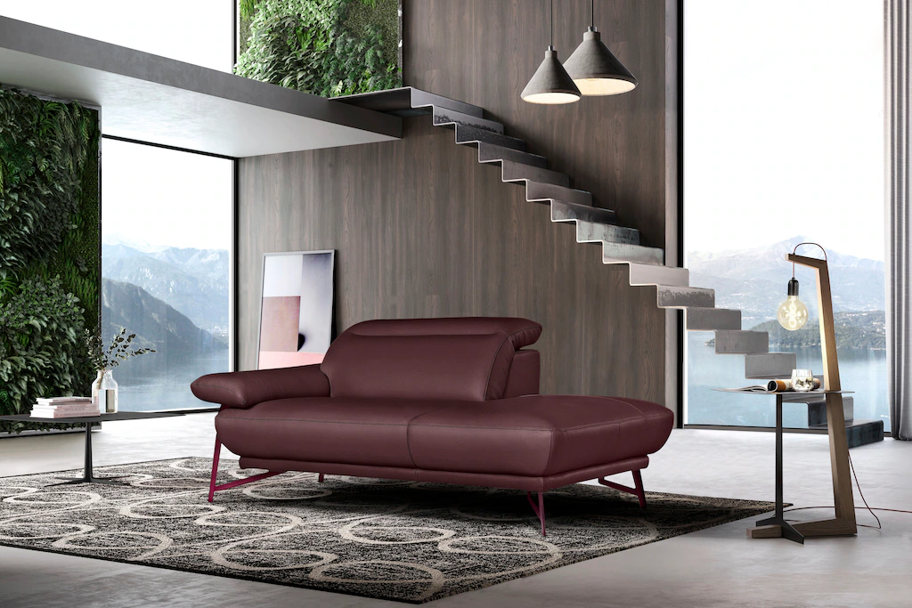 Egoitaliano Ottomane »Anais, Designsofa mit hohem Sitzkomfort, Designfuß«, günstig online kaufen