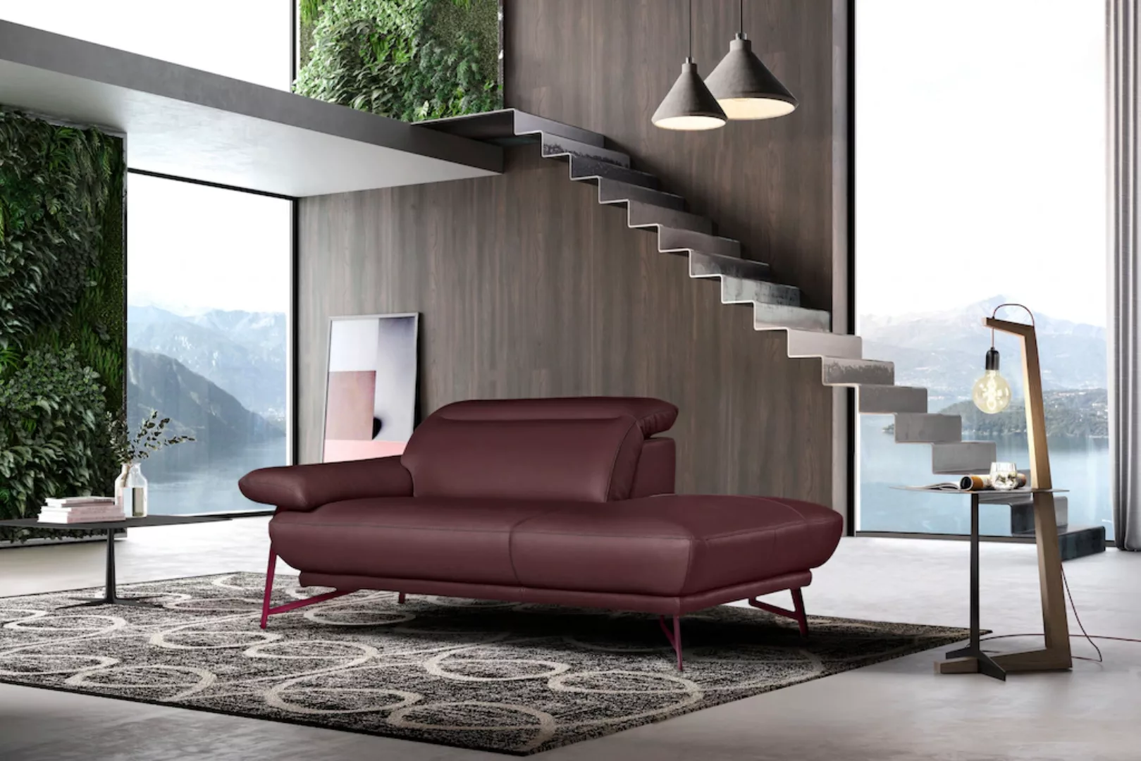 Egoitaliano Ottomane "Anais, Designsofa mit hohem Sitzkomfort, Designfuß", günstig online kaufen