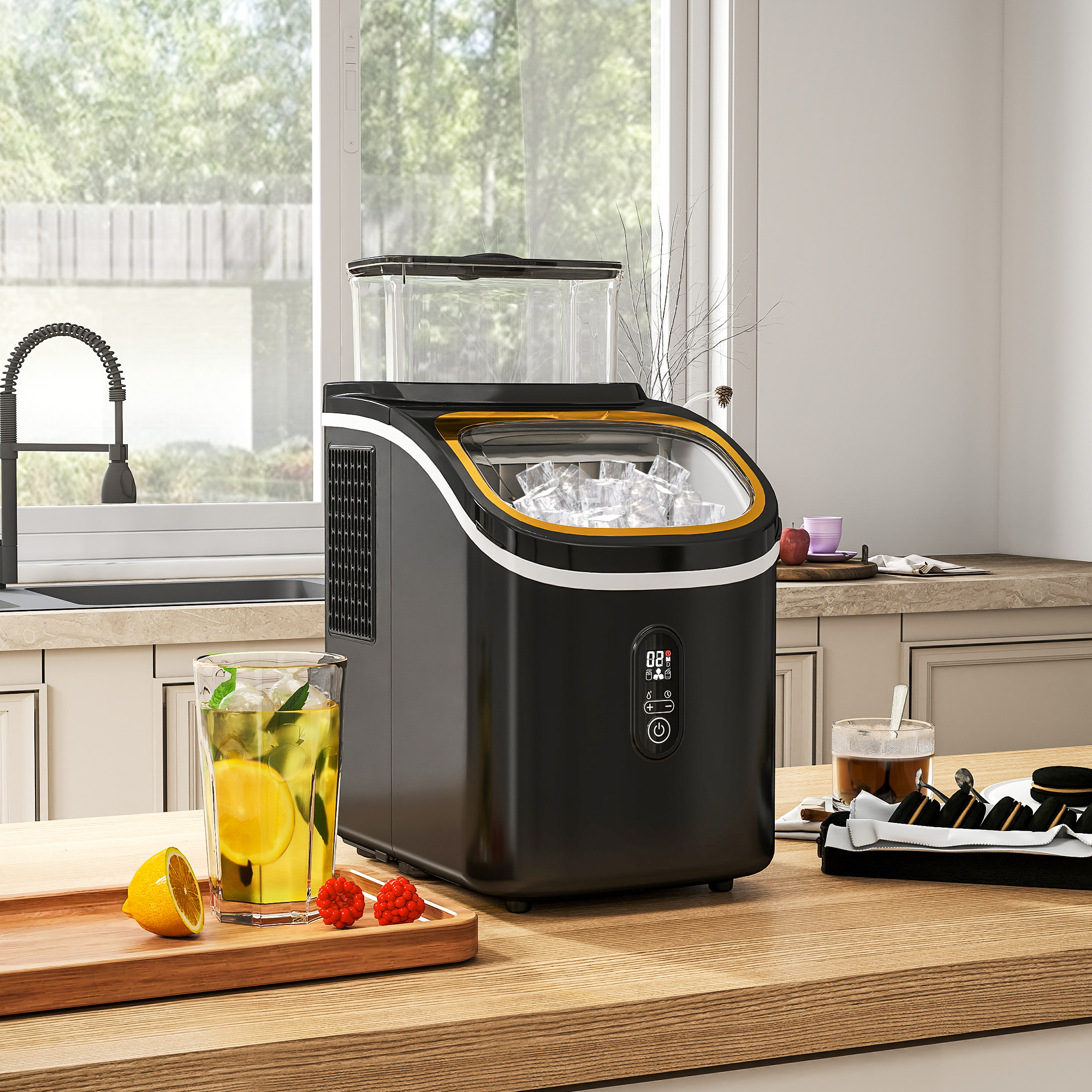 HOMCOM Eiswürfelmaschine 15 kg/24h Eiswürfelbereiter mit 1,5 L Wassertank, günstig online kaufen