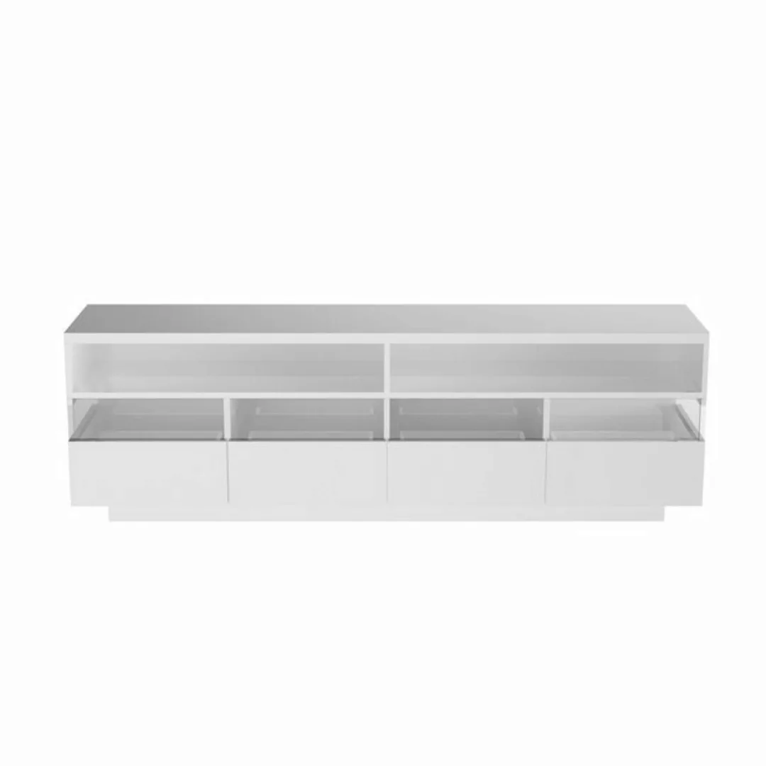 autolock TV-Schrank Hochglanz-TV-Schranktisch lowboard TV-Tisch mit LED-Bel günstig online kaufen