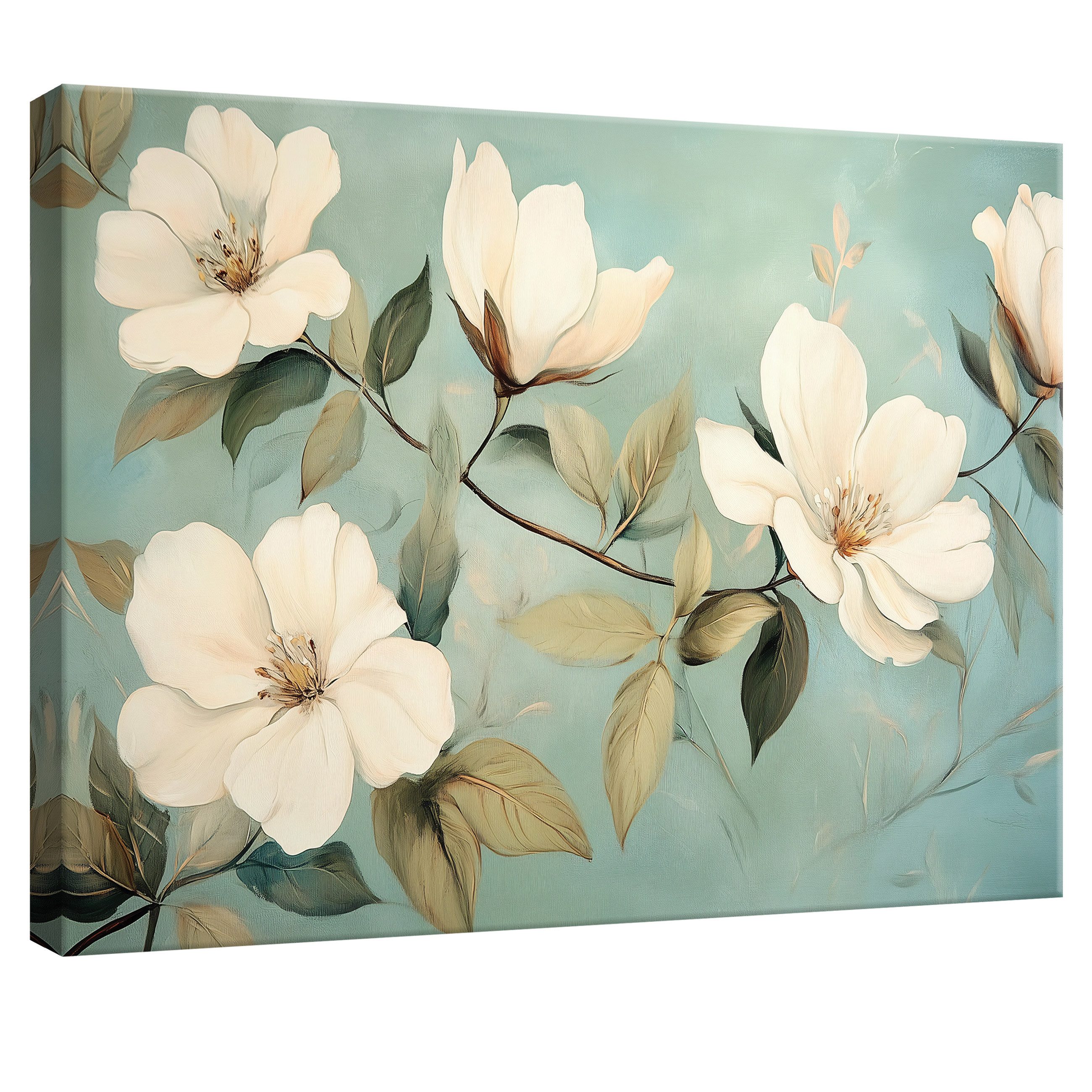 Wallarena Leinwandbild Blumen Abstrakt Kirschblüte Wandbilder günstig online kaufen