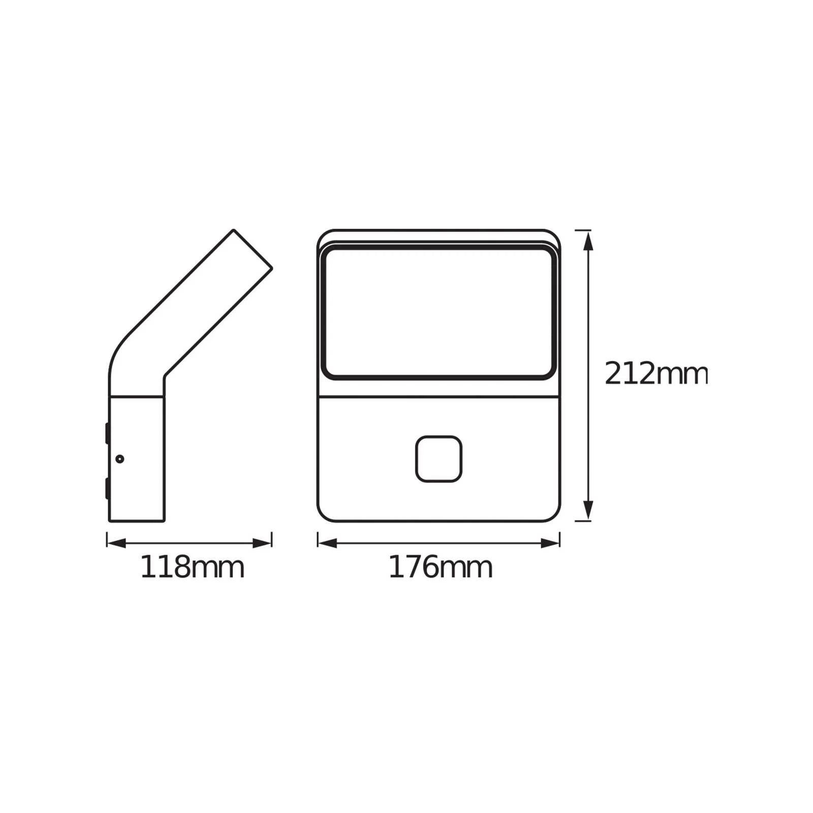 OSRAM LED-Sensor-Außenwandlampe ENDURA STYLE WIDE dunkelgrau günstig online kaufen