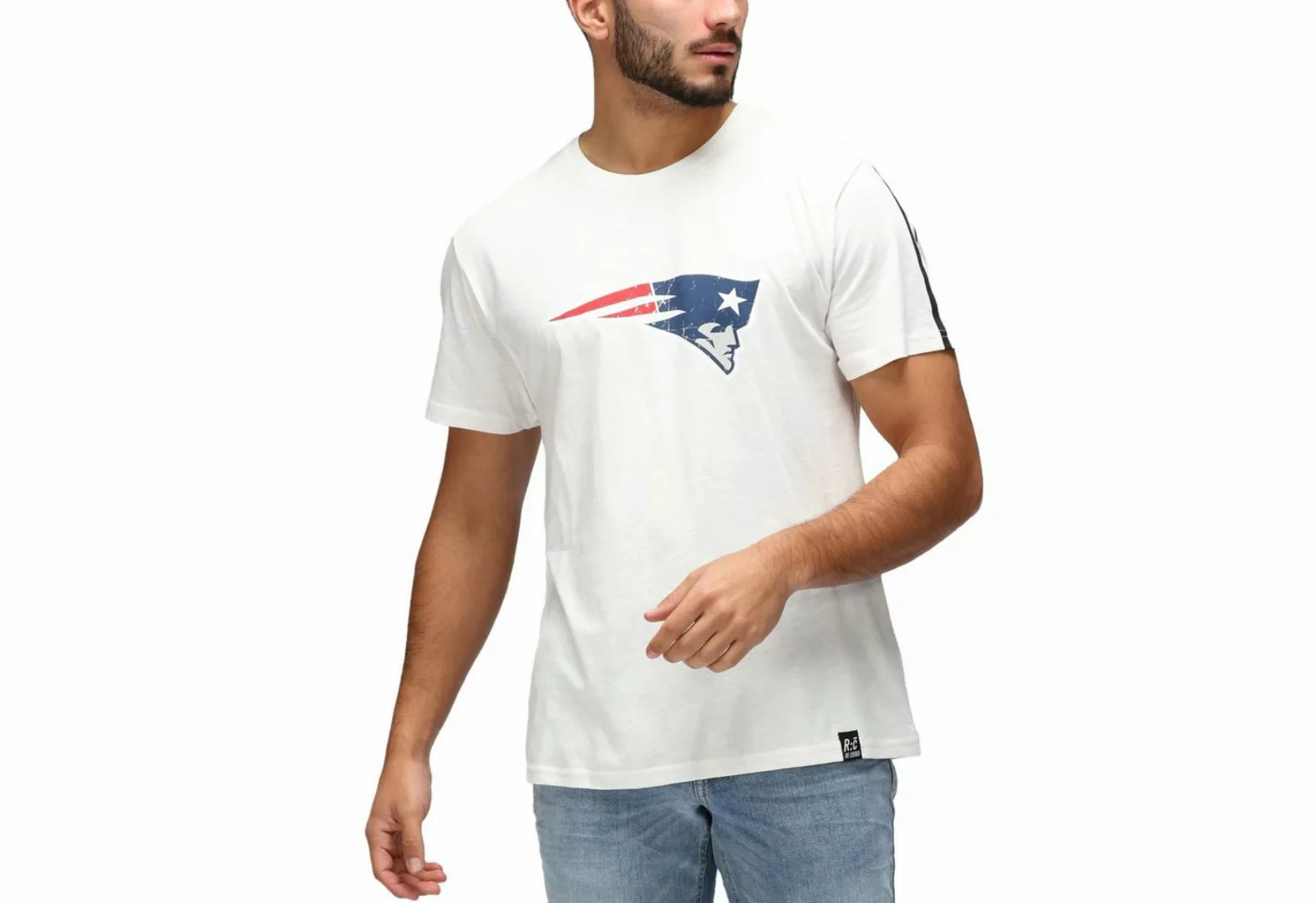 Recovered Print-Shirt Re:Covered NFL New England Patriots ecru günstig online kaufen