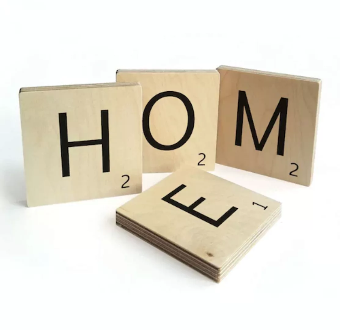 Wall-Art Wandspruch »Scrabble Deko Buchstaben Home«, (Set, 4 St., Schöne Wa günstig online kaufen