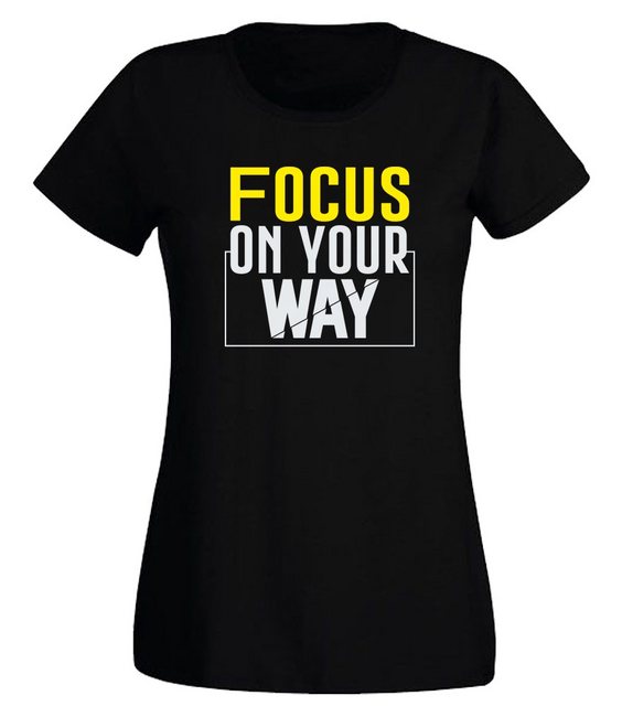 G-graphics T-Shirt Damen T-Shirt - Focus on your way Slim-fit, mit trendige günstig online kaufen