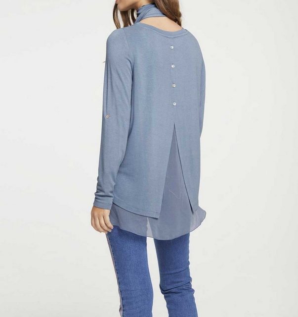 heine Rundhalsshirt HEINE Damen Shirt + Schal, graublau günstig online kaufen