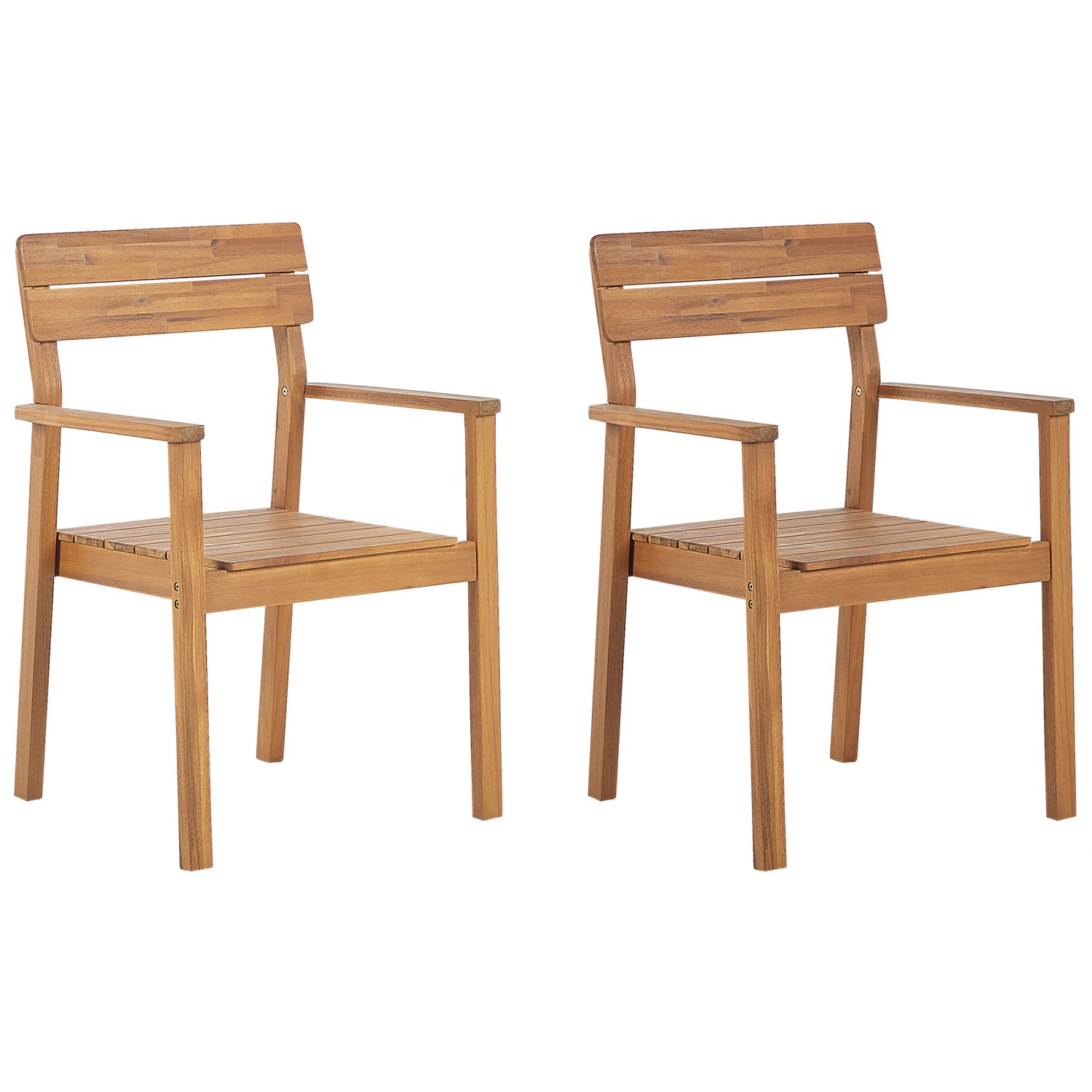Beliani Gartenstuhl Heller Holzfarbton 56x60x88 günstig online kaufen