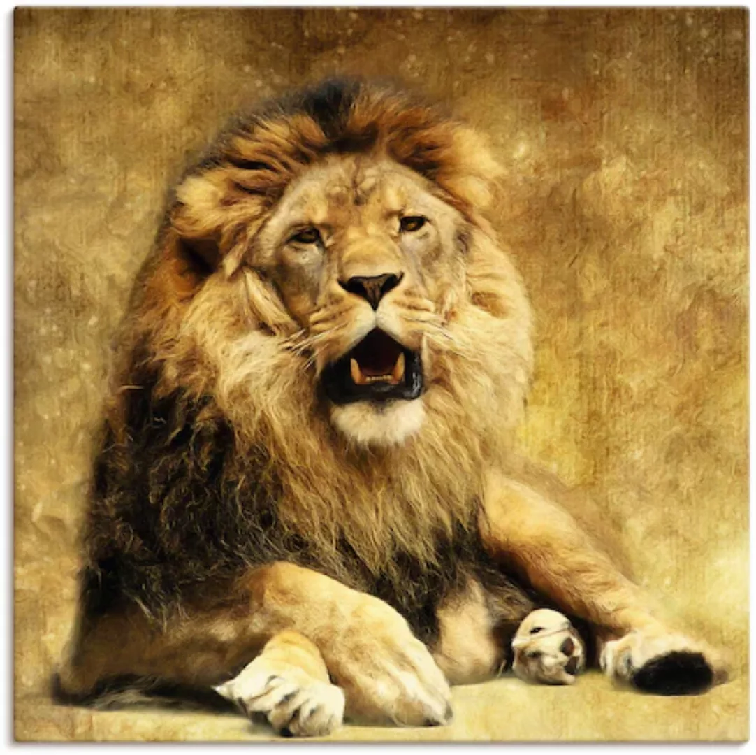Artland Wandbild »Der König - Löwe«, Wildtiere, (1 St.), als Leinwandbild, günstig online kaufen