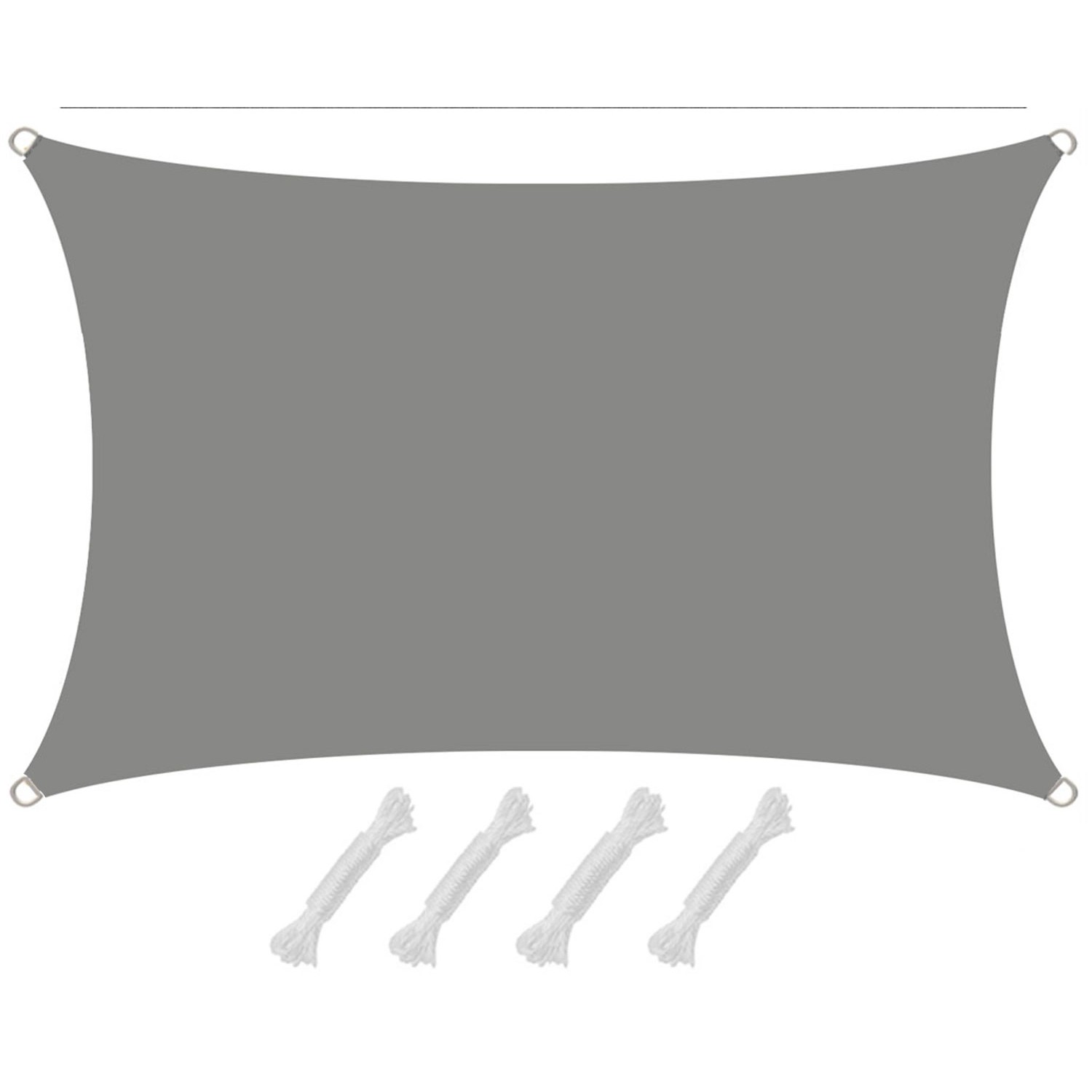 AMANKA Polyester Sonnensegel Wasserdicht - 1 x 2 m Rechteckig Grau günstig online kaufen