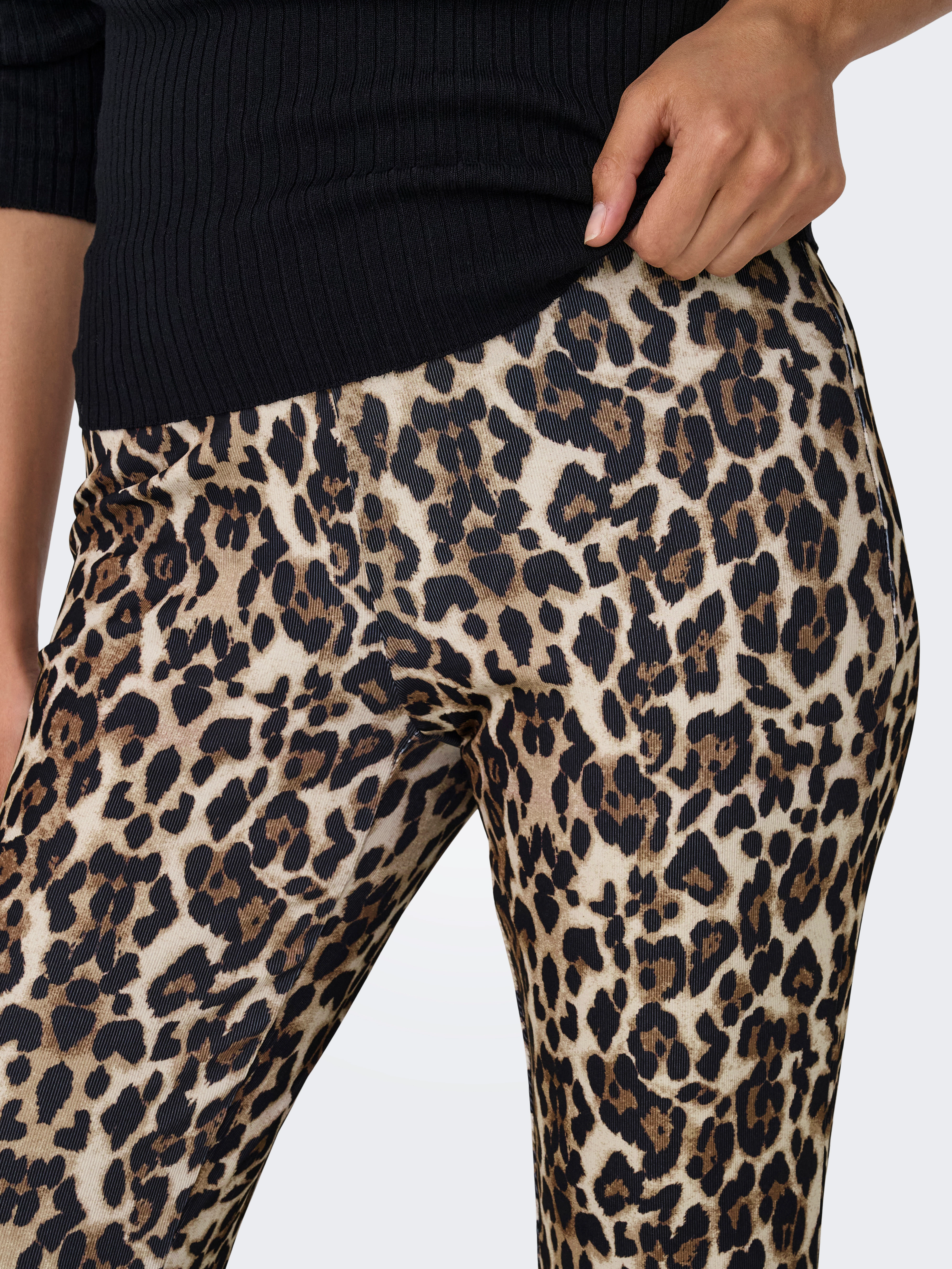 ONLY Highwaist Leggings "ONLANNA RIB FLARED AOP LEGGING CS JRS" günstig online kaufen