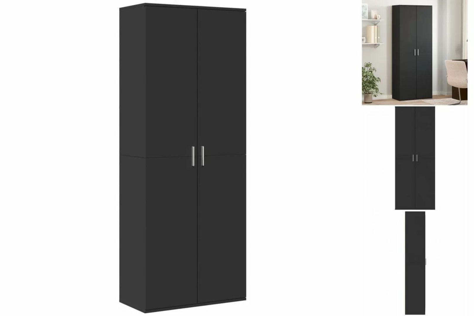 vidaXL Kleiderschrank Kleiderschrank Schwarz 70x35x180 cm Holzwerkstoff günstig online kaufen