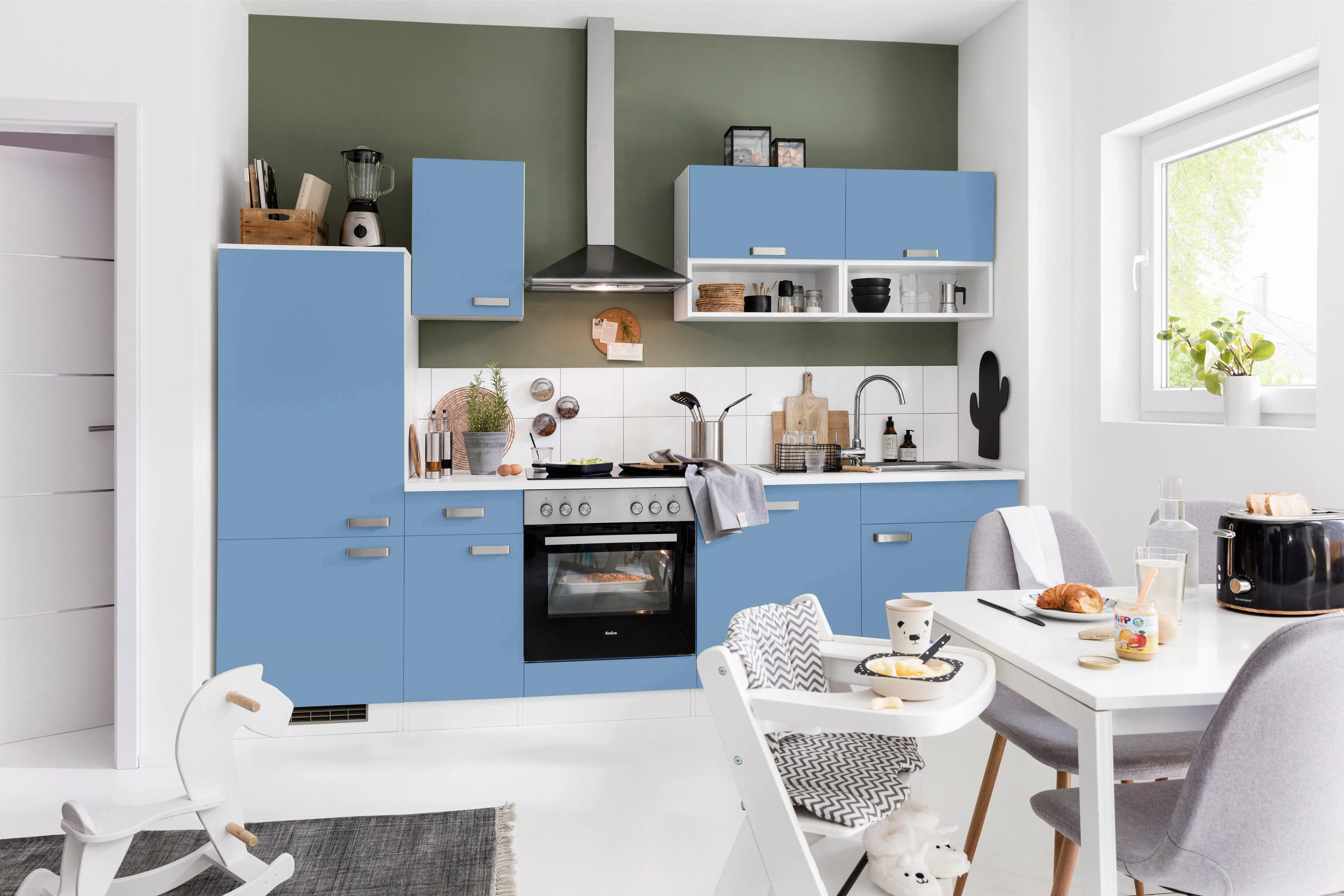 wiho Küchen Küchenzeile »Husum«, mit E-Geräten, Breite 280 cm günstig online kaufen