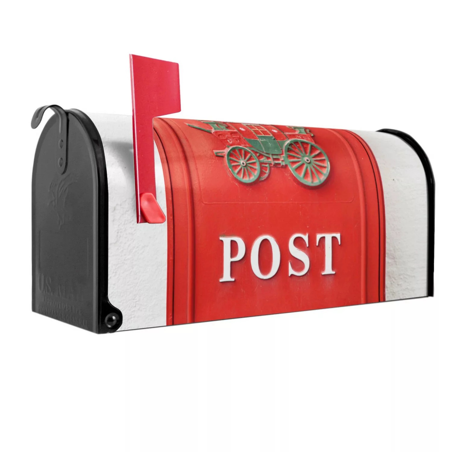 Banjado Amerikanischer Briefkasten Schwarz 48x22x16cm US Mailbox Letterbox günstig online kaufen