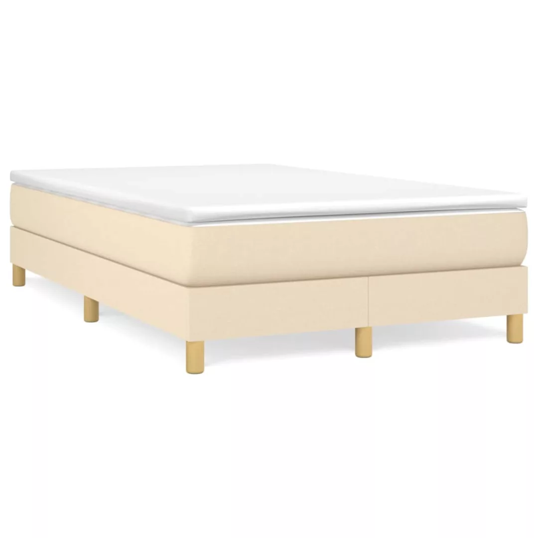 Vidaxl Boxspringbett Creme 120x200 Cm Stoff günstig online kaufen