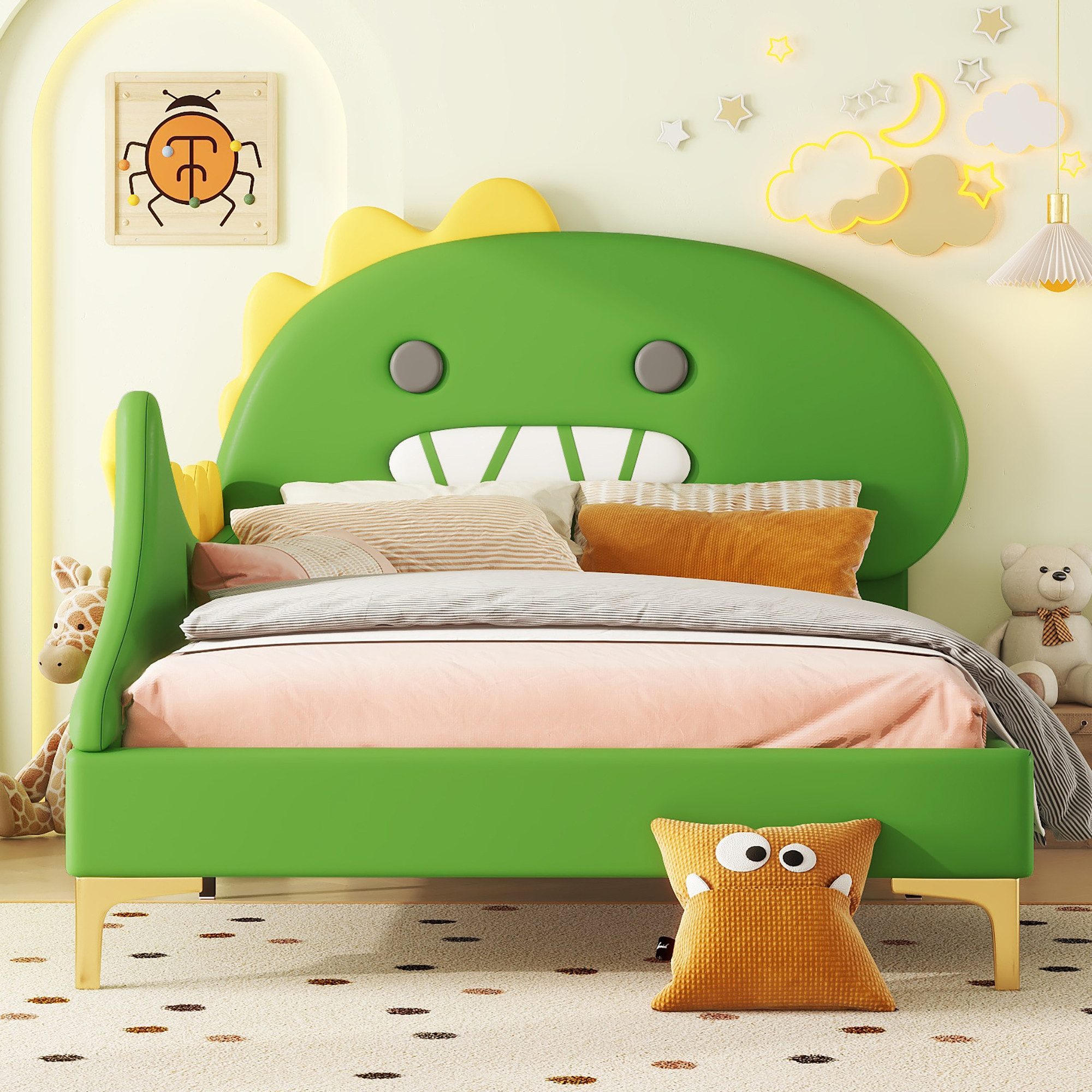 Flieks Polsterbett, Kinderbett 90x200cm mit Cartoon günstig online kaufen