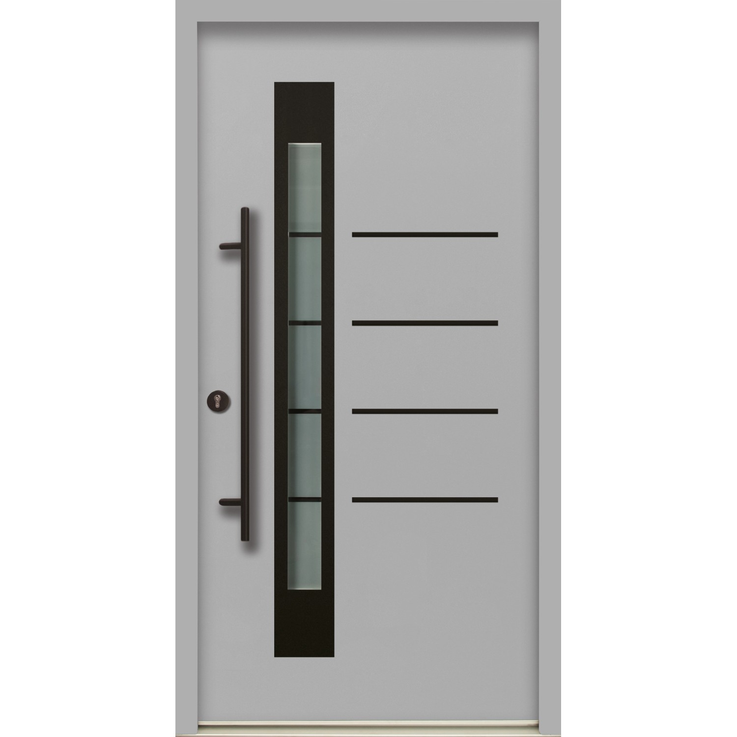 Splendoor Thermospace Haustür Berlin Prime 110x210 cm Grau-Schwarz L günstig online kaufen