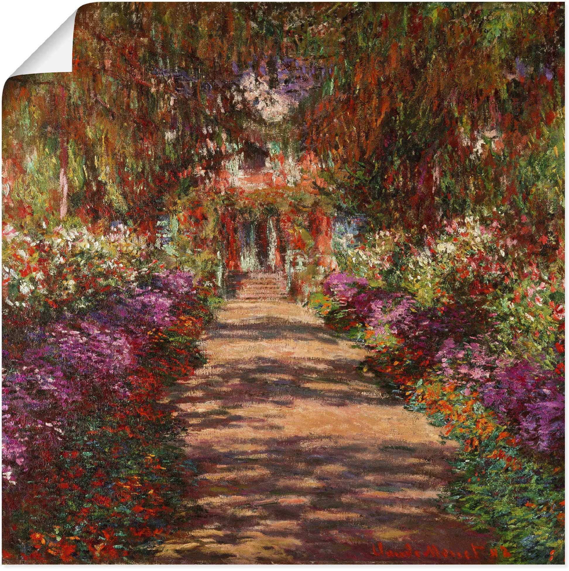 Artland Wandbild »Weg in Monets Garten in Giverny. 1902«, Garten, (1 St.), günstig online kaufen