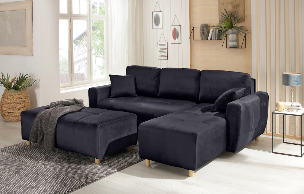 Home affaire Ecksofa "Scania L-Form", wahlweise mit Bettfunktion und Bettka günstig online kaufen