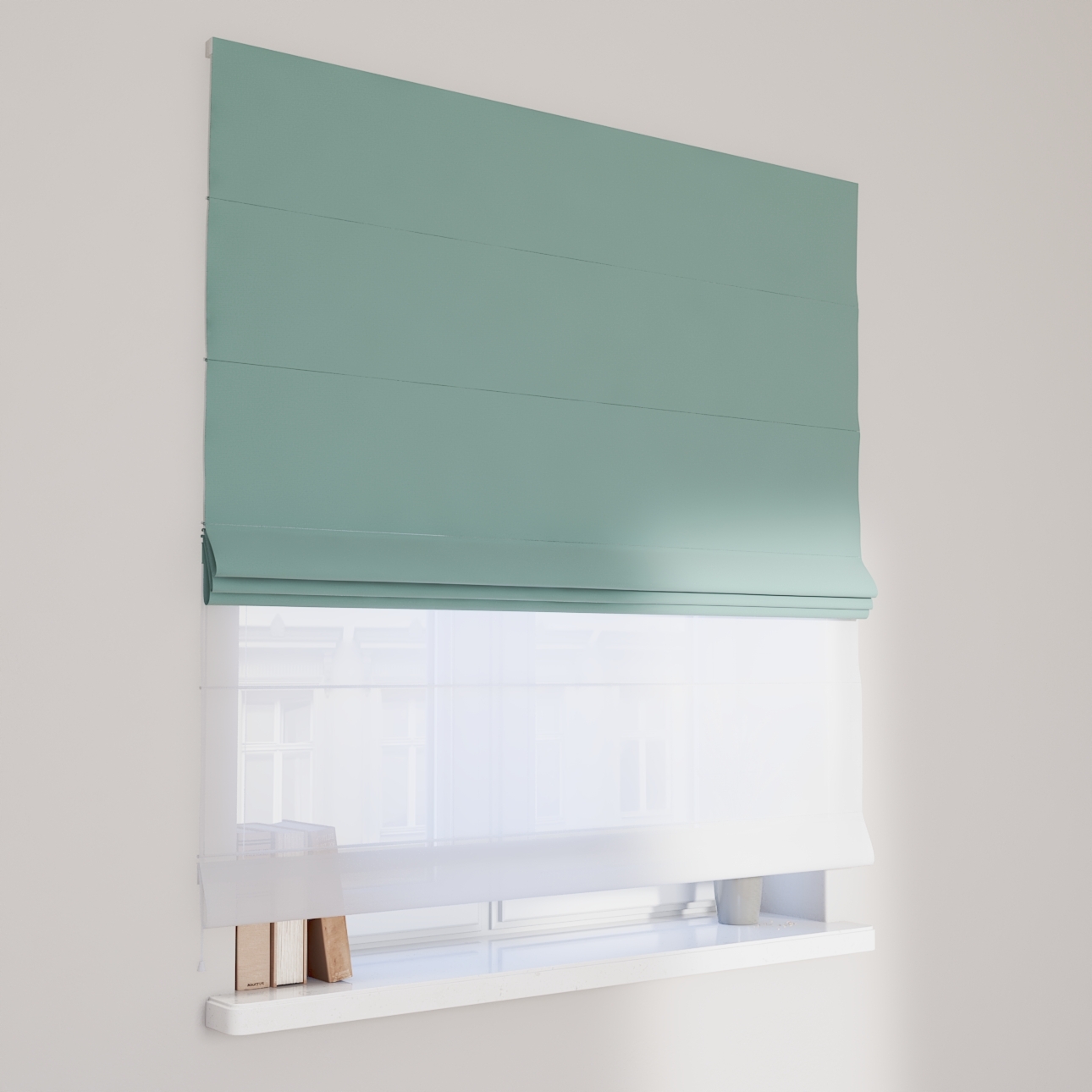 Dekoria Doppelraffrollo Duo, mintgrün, 120 x 170 cm günstig online kaufen