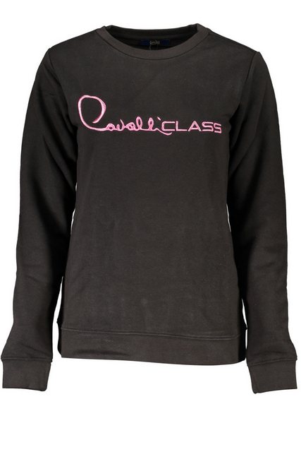 Cavalli Class Sweatshirt Elegantes Damen Sweatshirt in Schwarz mit Stickere günstig online kaufen