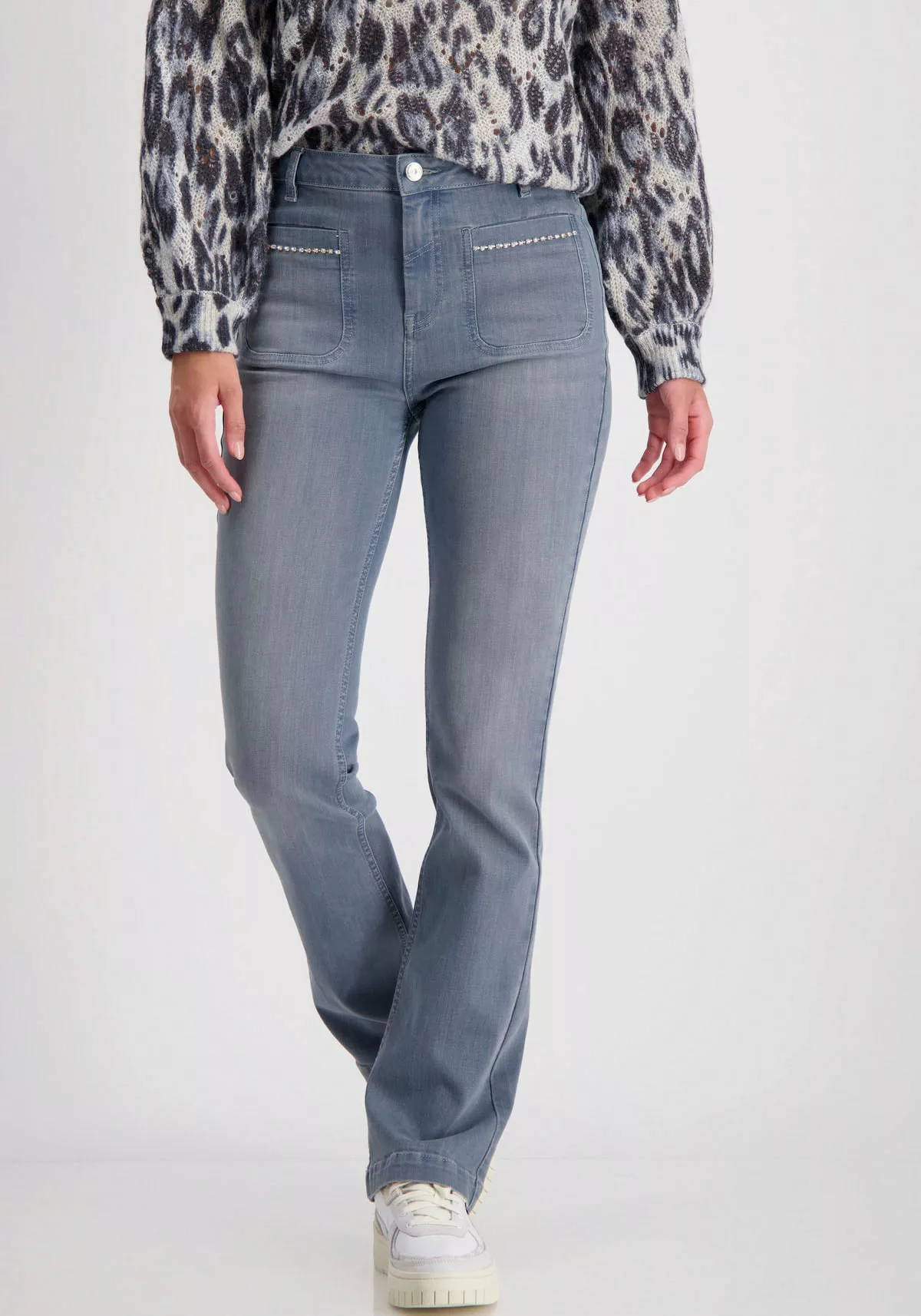 Monari Bootcut-Jeans "Hose Jeans Ketten", im Used Look günstig online kaufen