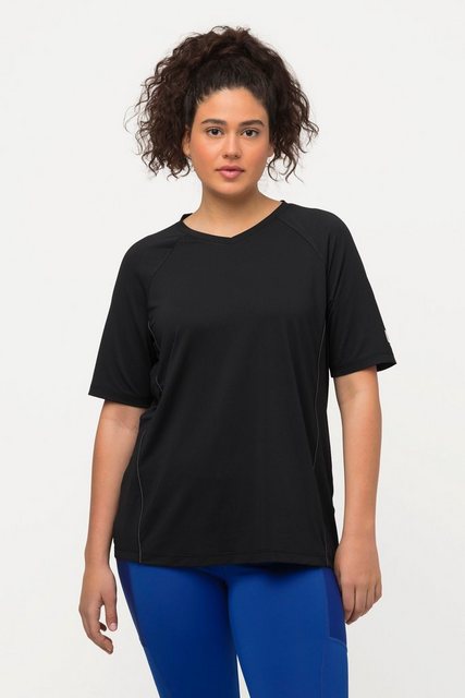 Ulla Popken T-Shirt T-Shirt UV-Schutz 50+ V-Ausschnitt Halbarm günstig online kaufen