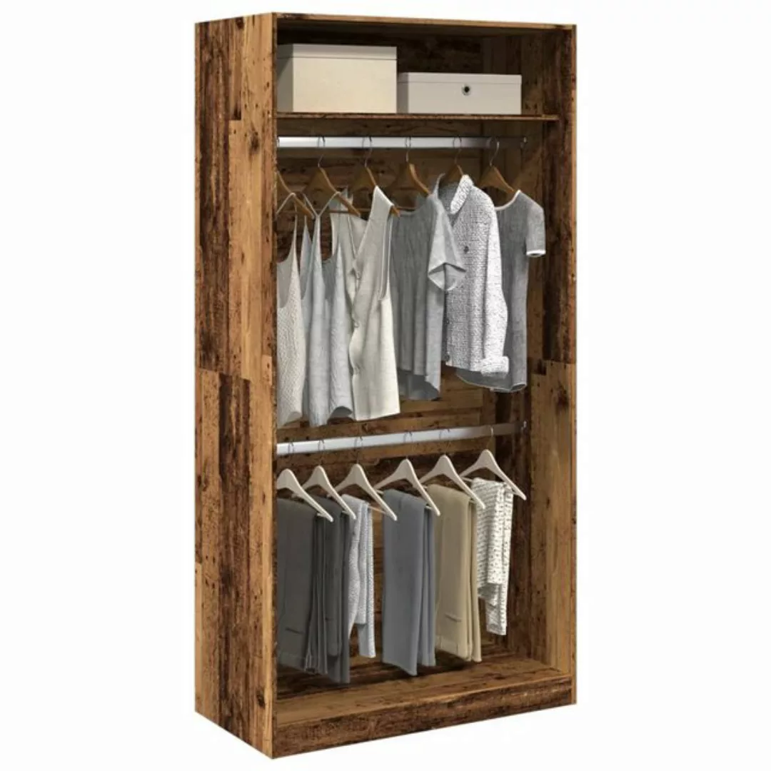 vidaXL Kleiderschrank Kleiderschrank Altholz-Optik 100x50x200 cm Spanplatte günstig online kaufen