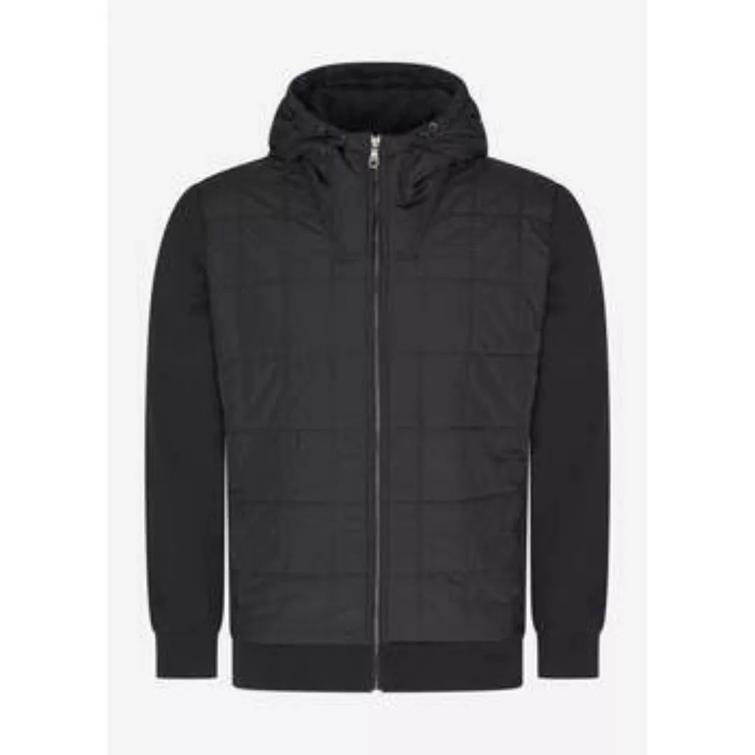 Lyle & Scott  Sweatshirt Hybrid quilted zip through hoodie - jet black günstig online kaufen