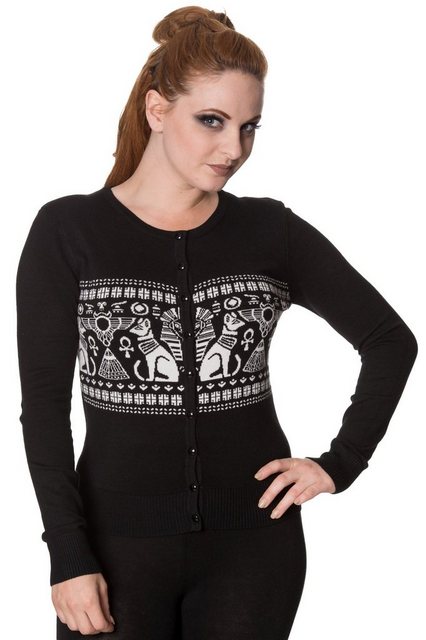 Banned Strickjacke Turismo Cardigan Gothic Okkult Symbole günstig online kaufen